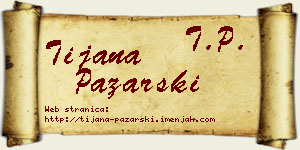 Tijana Pazarski vizit kartica